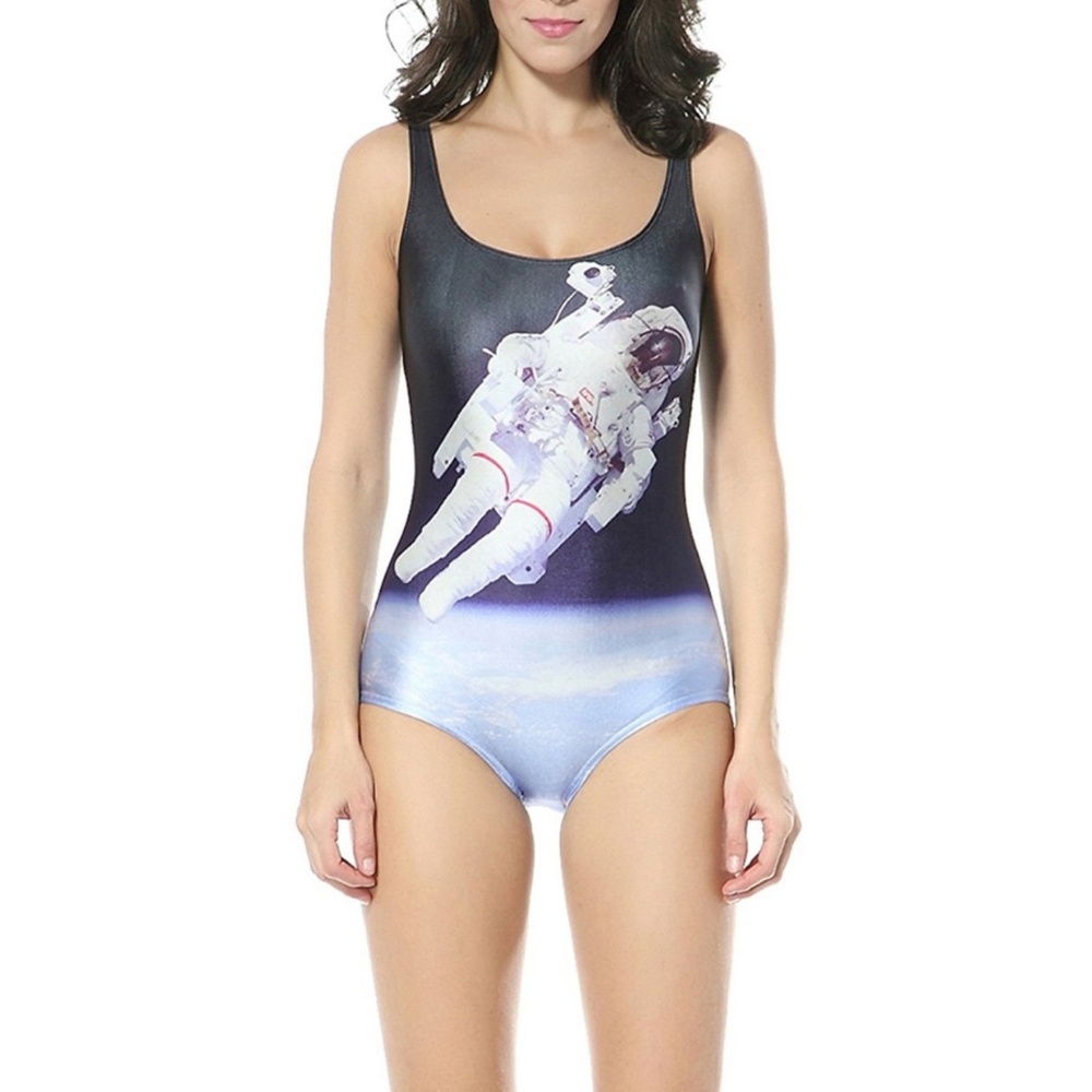 🌌🌊Space Babe Astronaut One Piece Swimsuit